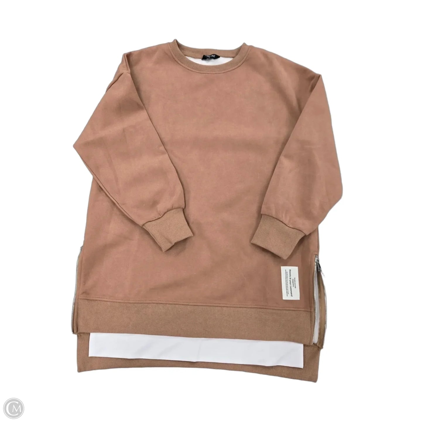 Top Long Sleeve By Chicme In Brown, Size: M