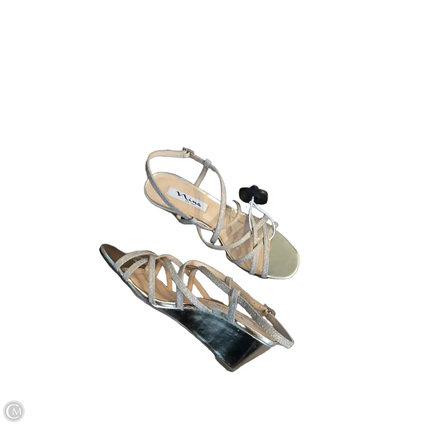 Shoes Heels Wedge By Nina In Gold, Size: 7