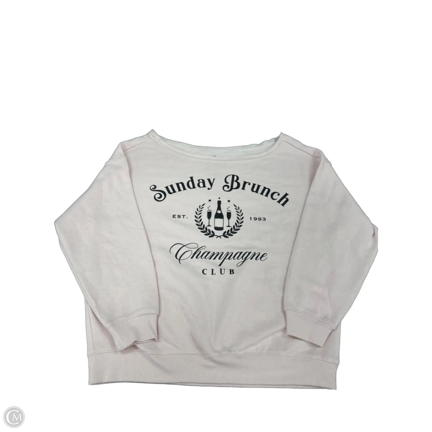 Sweatshirt Crewneck By Goodie Two Sleeves In Pink, Size: M