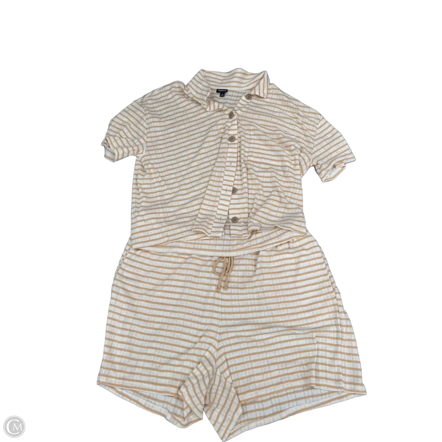 Top 2pc Short Sleeve By Torrid In Striped Pattern, Size: 1x
