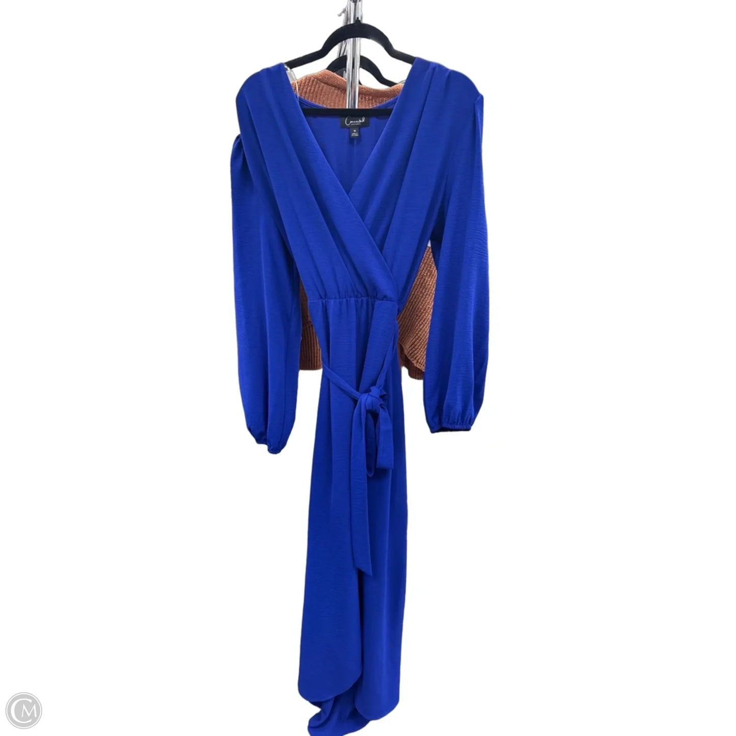 Dress Casual Midi By Connected Apparel In Blue, Size: Xl