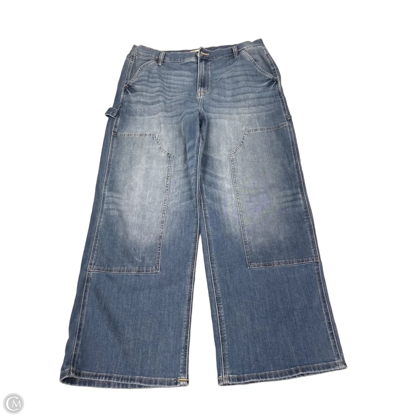 Jeans Wide Leg By So In Blue Denim, Size: 16
