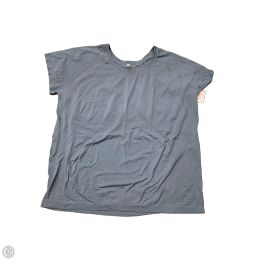 Athletic Top Short Sleeve By Cme In Blue, Size: Xxl