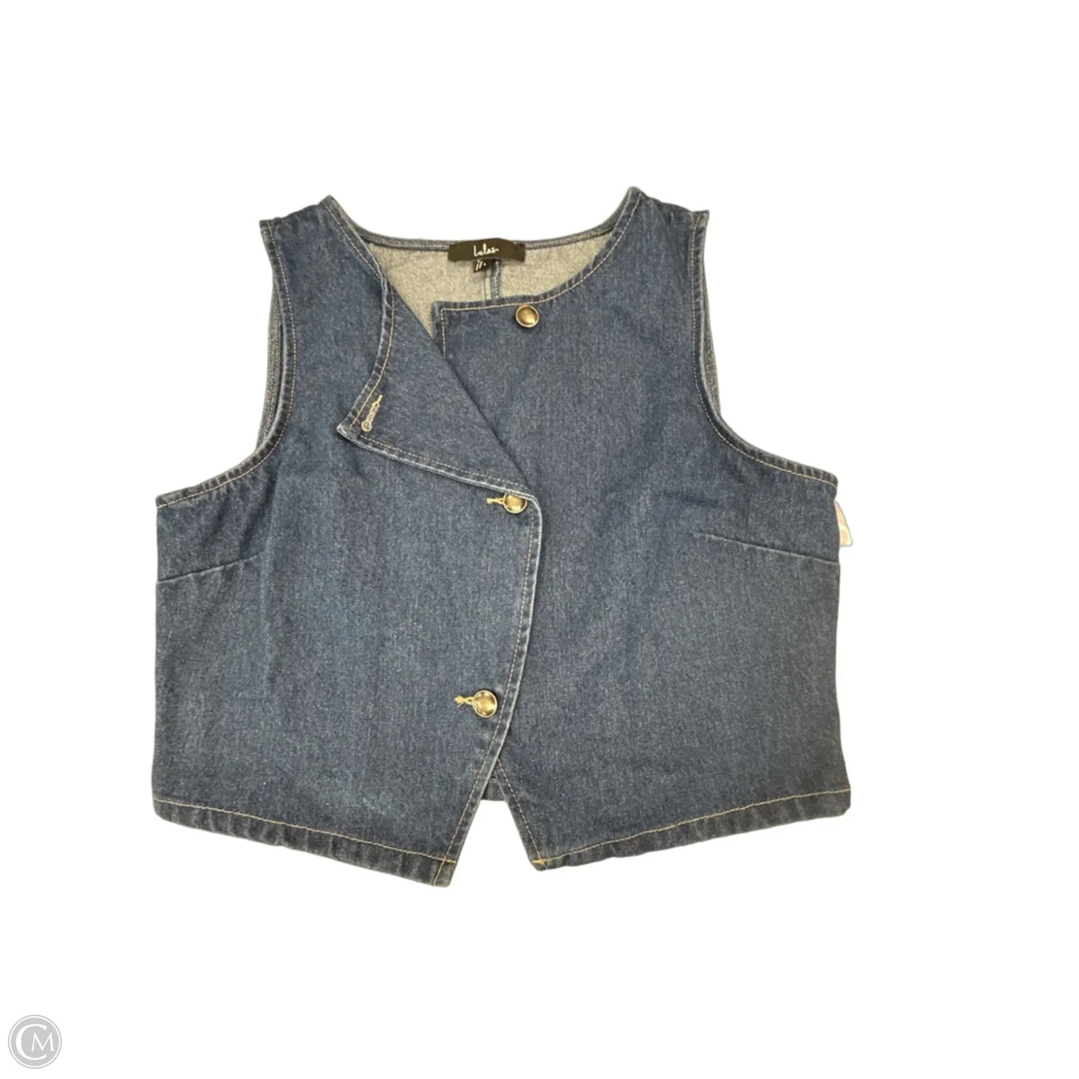 Vest Other By Lulus In Blue Denim, Size: L