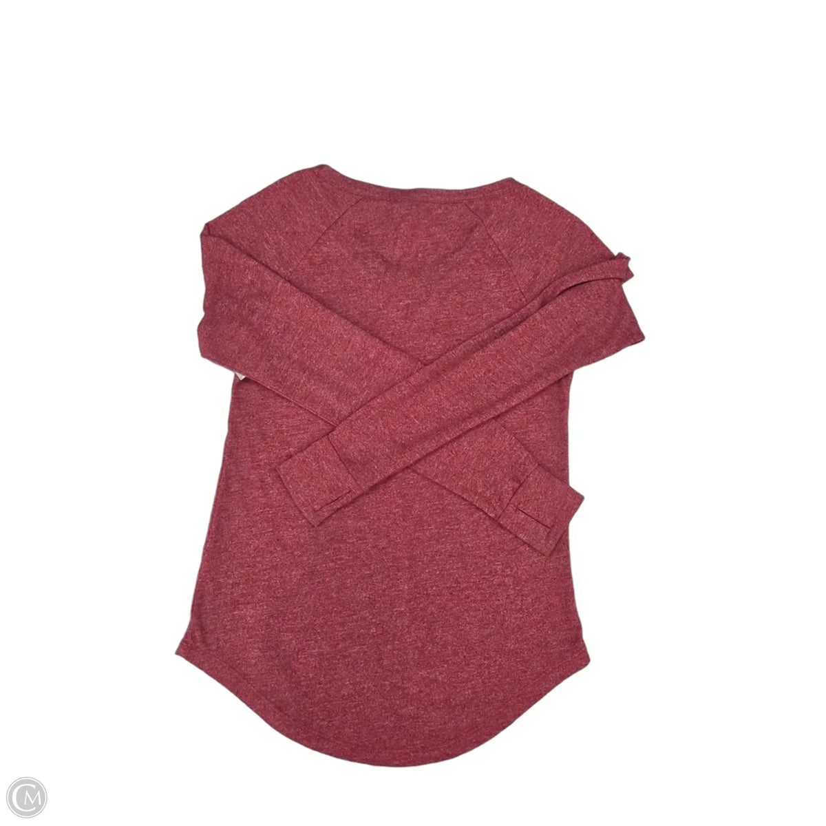 Top Long Sleeve Basic By Chicka-d In Red, Size: M