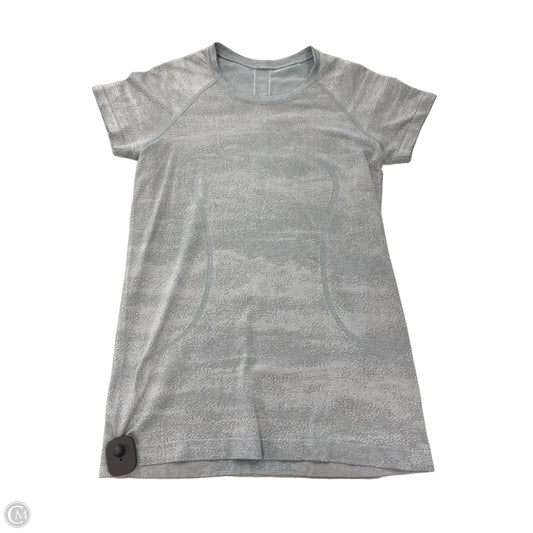 Athletic Top Short Sleeve By Lululemon In Blue, Size: 10