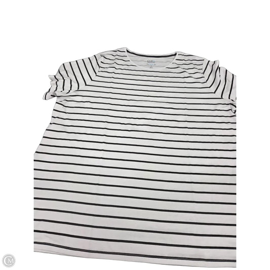 Top Short Sleeve By Croft And Barrow In White, Size: 3x