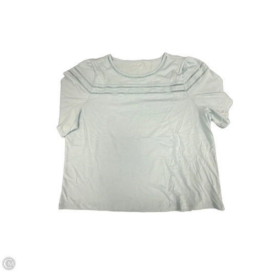 Top Short Sleeve Basic By Talbots In Blue, Size: 3x