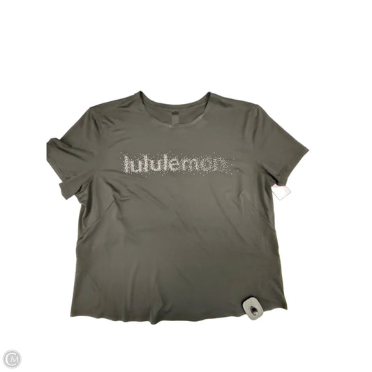 Athletic Top Short Sleeve By Lululemon In Black, Size: 10