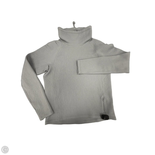 Athletic Top Long Sleeve Collar By Lululemon In Grey, Size: 4