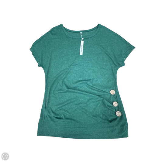 Top Short Sleeve By Cmf In Green, Size: L