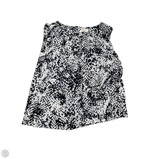 Top Sleeveless By Calvin Klein In Black & White, Size: 2x