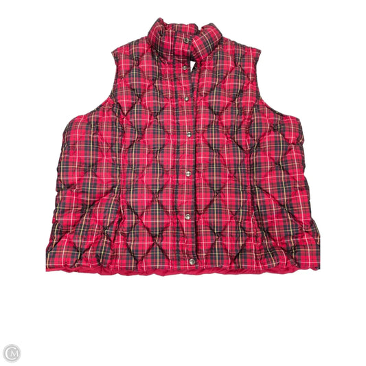 Vest Puffer & Quilted By Lands End In Red, Size: 3x