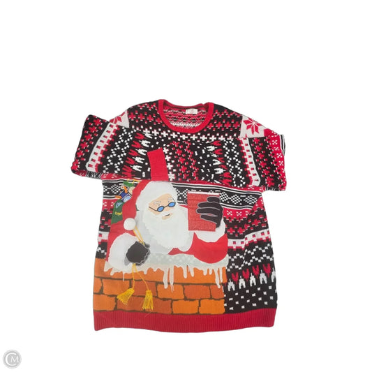 Sweater By Cmf In Black & Red, Size: Xl