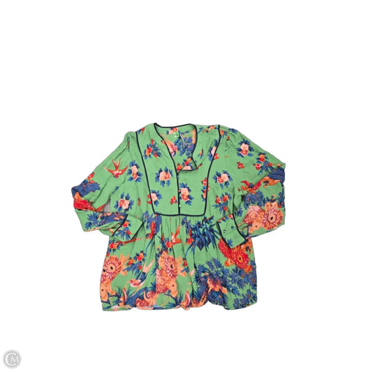 Top Long Sleeve By Anthropologie In Green, Size: Xl