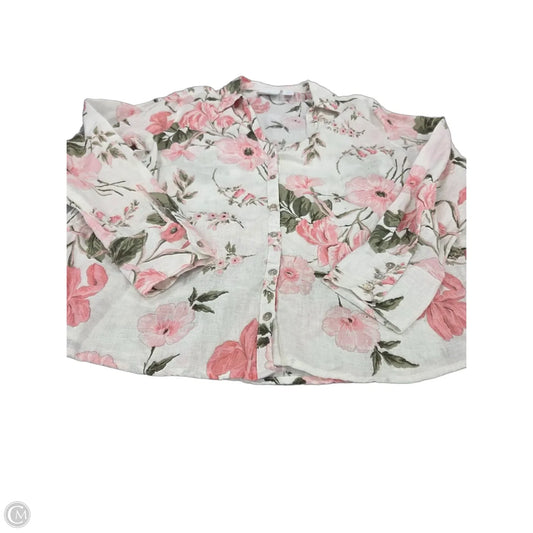 Top Long Sleeve By Cynthia Rowley In White, Size: L