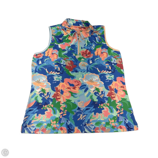 Tank Top By Walter Hagen In Blue & Pink, Size: Xxl