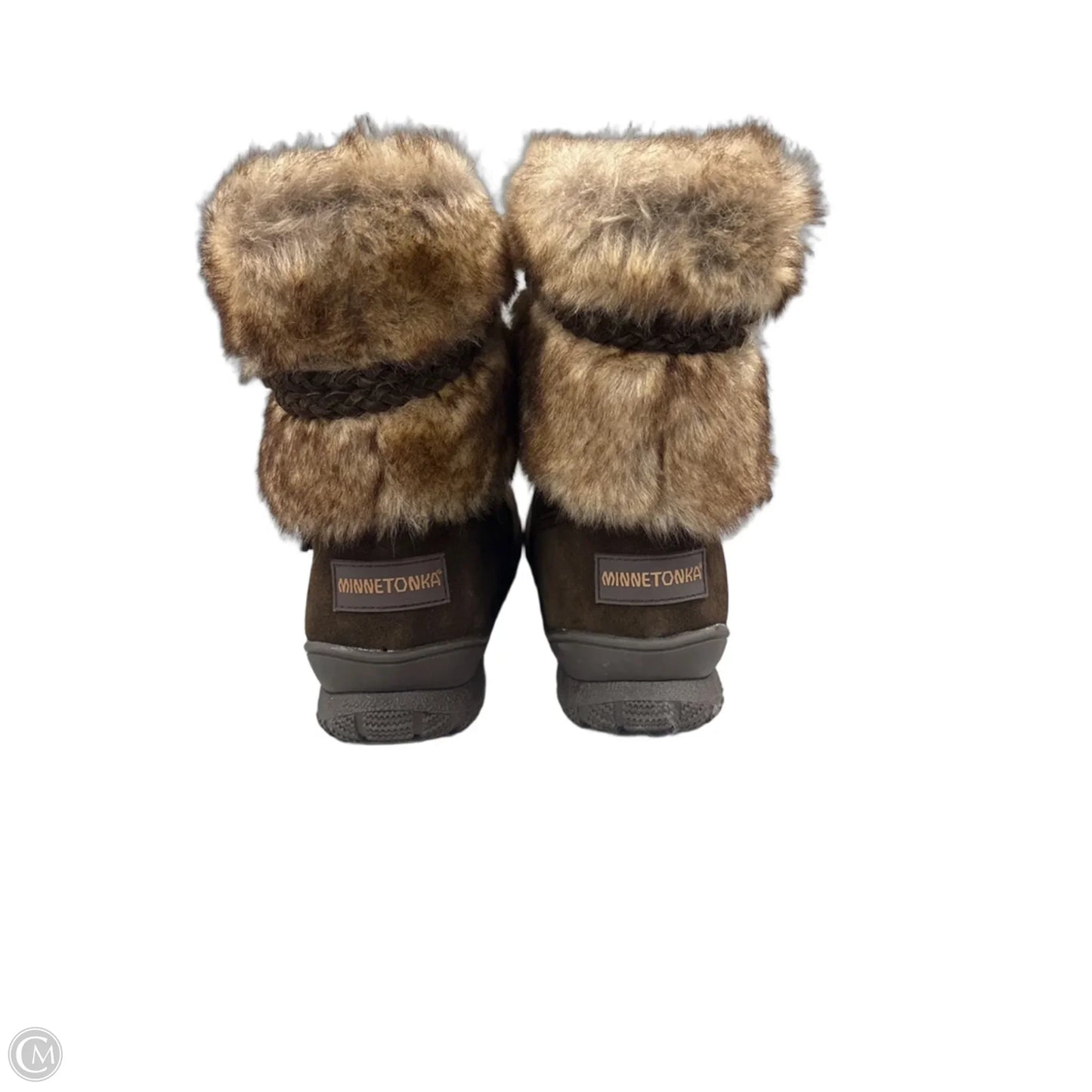 Boots Snow By Minnetonka In Brown, Size: 8