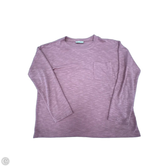 Top Long Sleeve By Zenana In Pink, Size: L