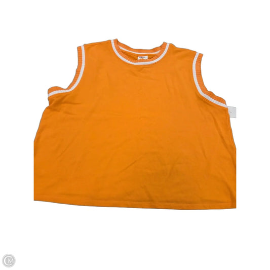 Top Sleeveless By Cmc In Orange, Size: Xl