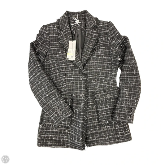 Blazer Designer By Karl Lagerfeld In Black & White, Size: S