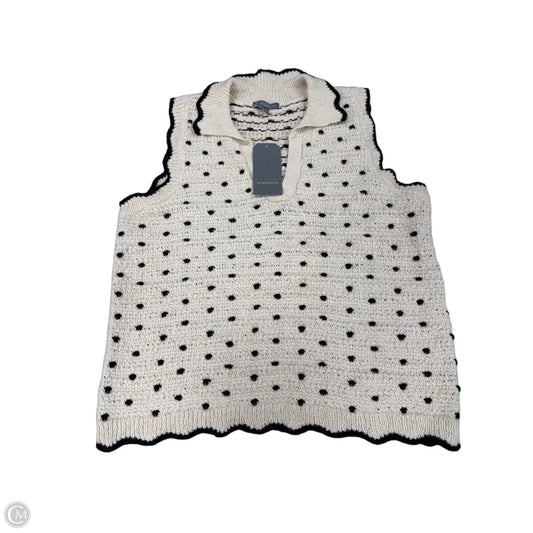 Vest Sweater By Wit & Wisdom In Black & Cream, Size: M