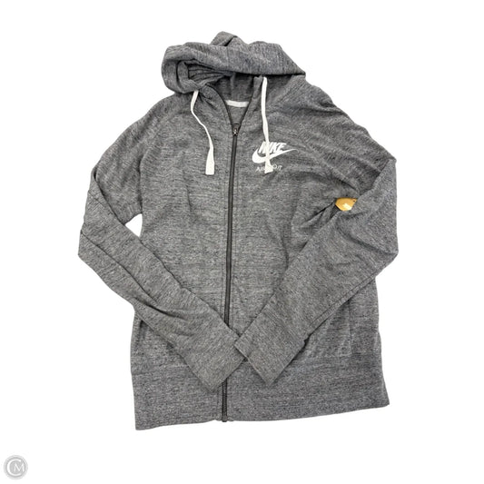 Top Long Sleeve By Nike In Grey, Size: S