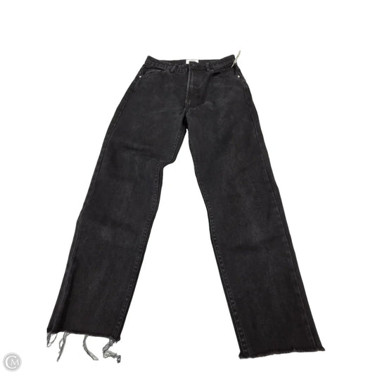 Jeans Straight By Zara In Black Denim, Size: 6