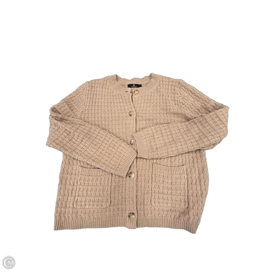 Sweater Cardigan By Lillusory In Tan, Size: L
