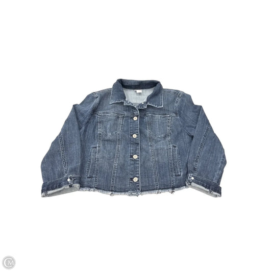 Jacket Denim By Chicos In Blue, Size: M