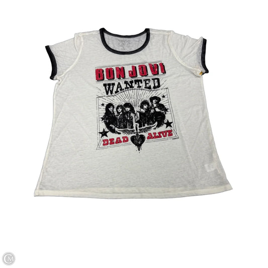 Top Short Sleeve By Cme In White, Size: 1x