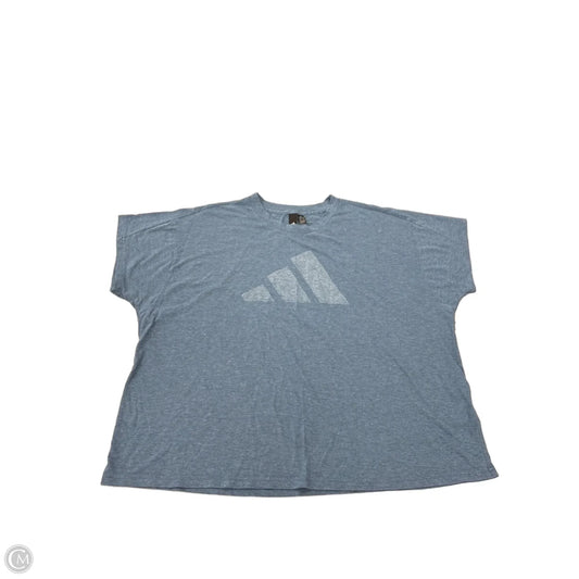 Top Short Sleeve By Adidas In Blue, Size: 3x