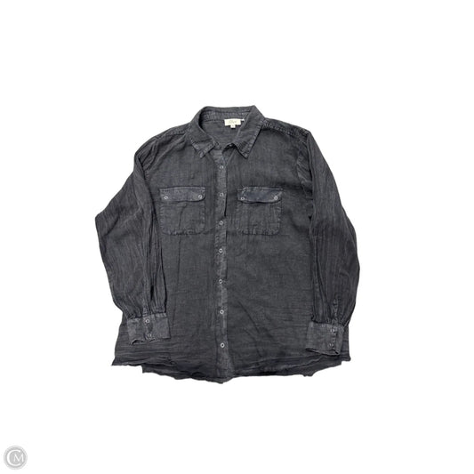 Top Long Sleeve By Elan In Black, Size: M