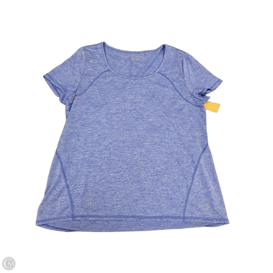 Athletic Top Short Sleeve By Exertek In Blue, Size: Xl