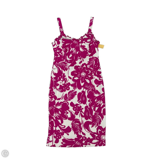 Dress Casual Short By Trina By Trina Turk In Pink & White, Size: M