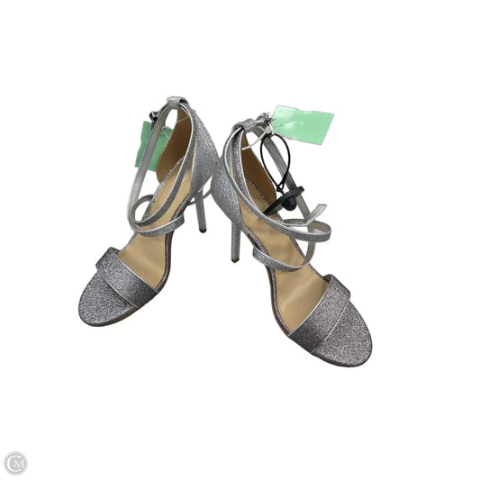Sandals Heels Stiletto By Michael By Michael Kors In Silver, Size: 7