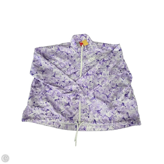 Jacket Windbreaker By Nike In Floral Print, Size: Xs