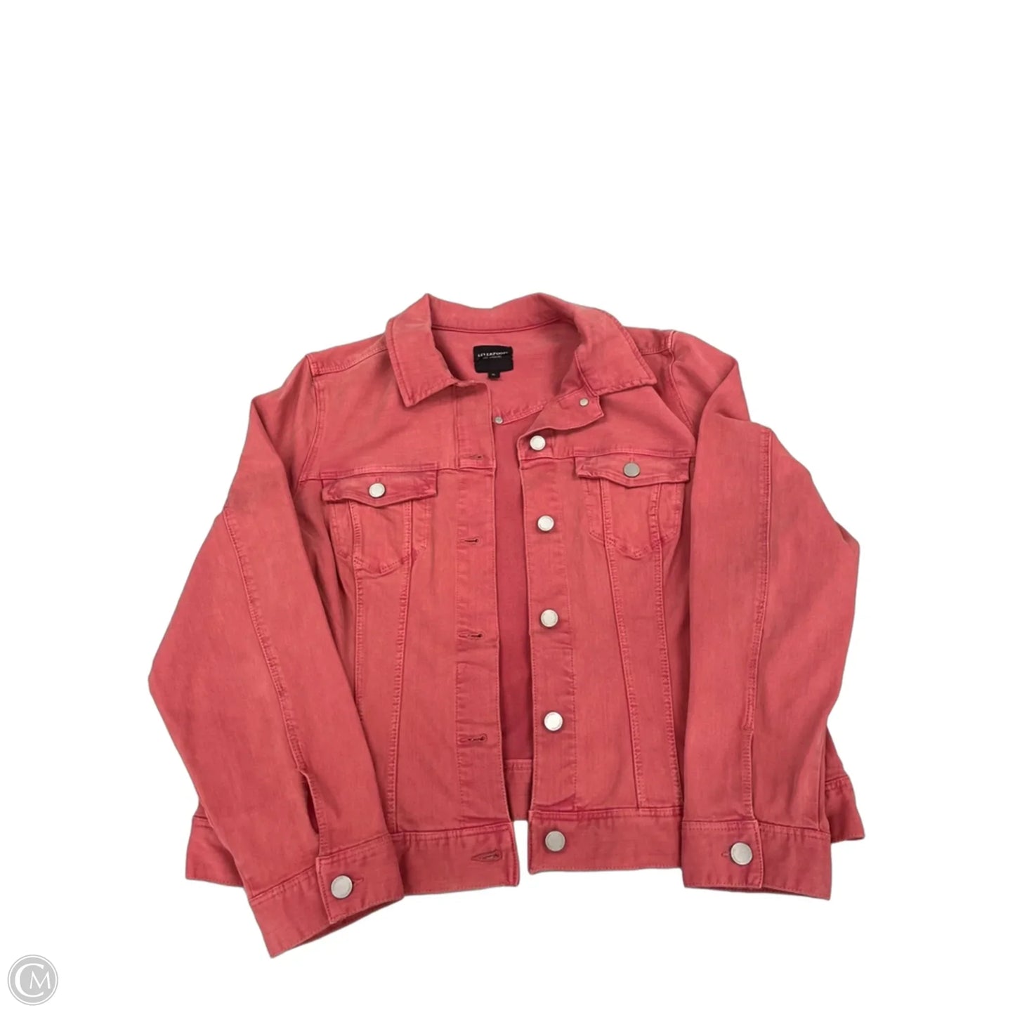 Jacket Denim By Liverpool In Pink, Size: Xl