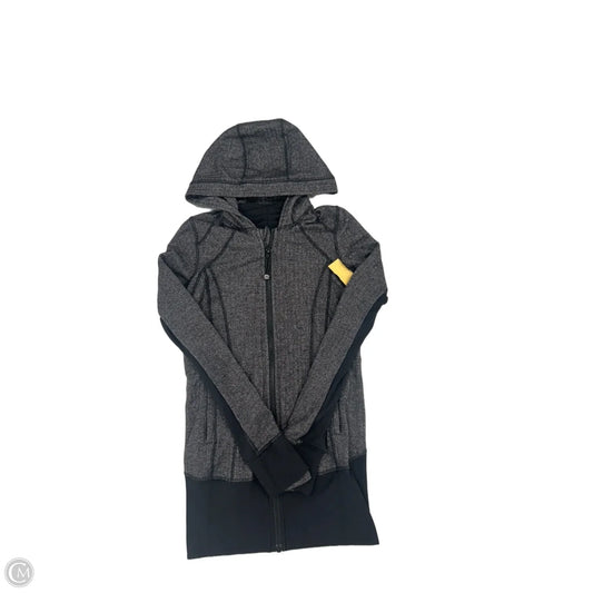 Athletic Top Long Sleeve Hoodie By Lululemon In Grey, Size: 4