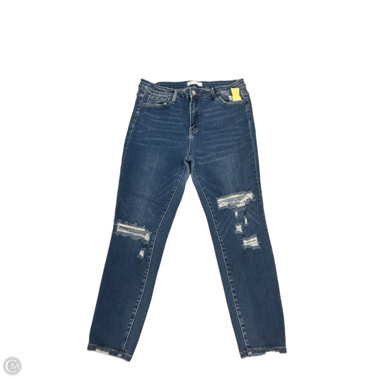 Jeans Straight By Veveret In Blue Denim, Size: 12