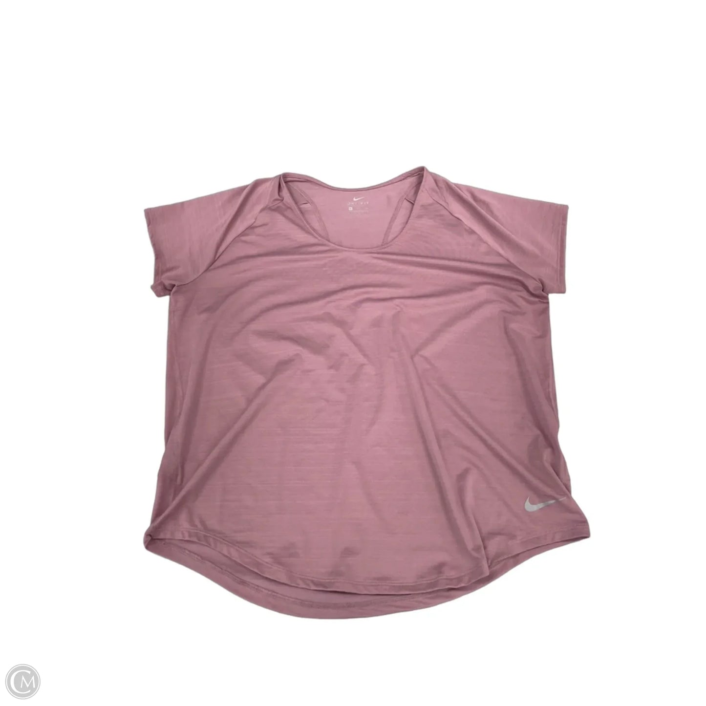 Athletic Top Short Sleeve By Nike In Pink, Size: Xl