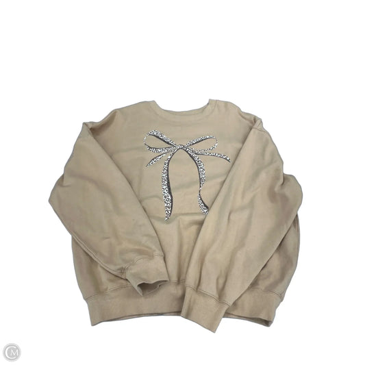 Sweatshirt Crewneck By Tres Bien In Tan, Size: L