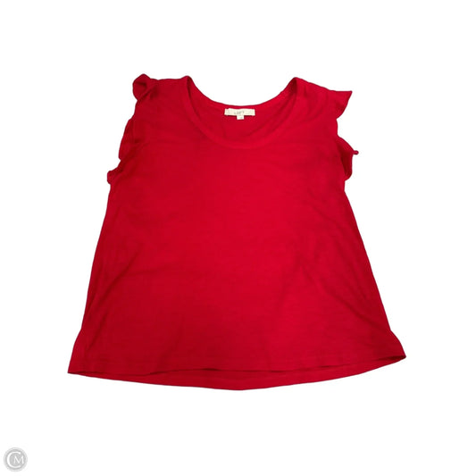 Top Short Sleeve By Loft In Red, Size: L