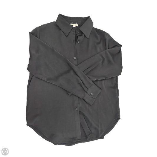 Top Long Sleeve By Mimosa In Black, Size: M