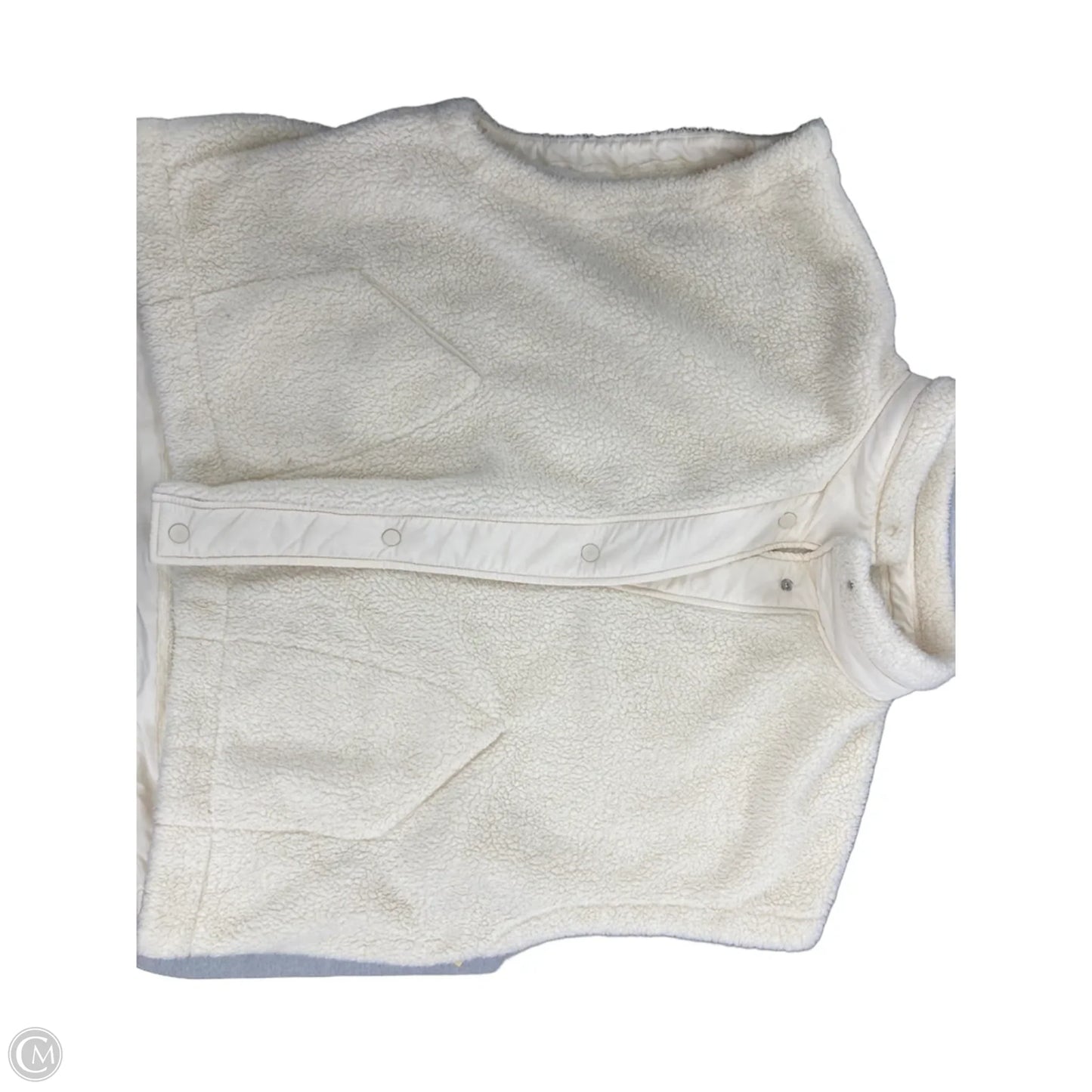 Vest Faux Fur & Sherpa By Multiples In Cream, Size: 3x
