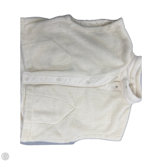 Vest Faux Fur & Sherpa By Multiples In Cream, Size: 3x