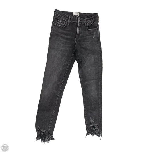 Jeans Skinny By Agolde In Black Denim, Size: 6