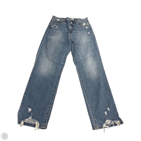 Jeans Straight By Daze In Blue Denim, Size: 6