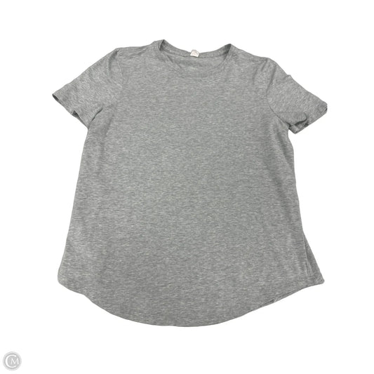 Top Short Sleeve By Lululemon In Grey, Size: 8