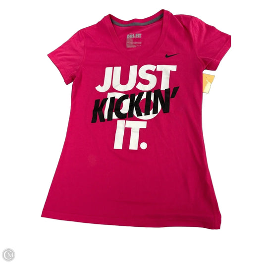 Top Short Sleeve By Nike In Pink, Size: Xs